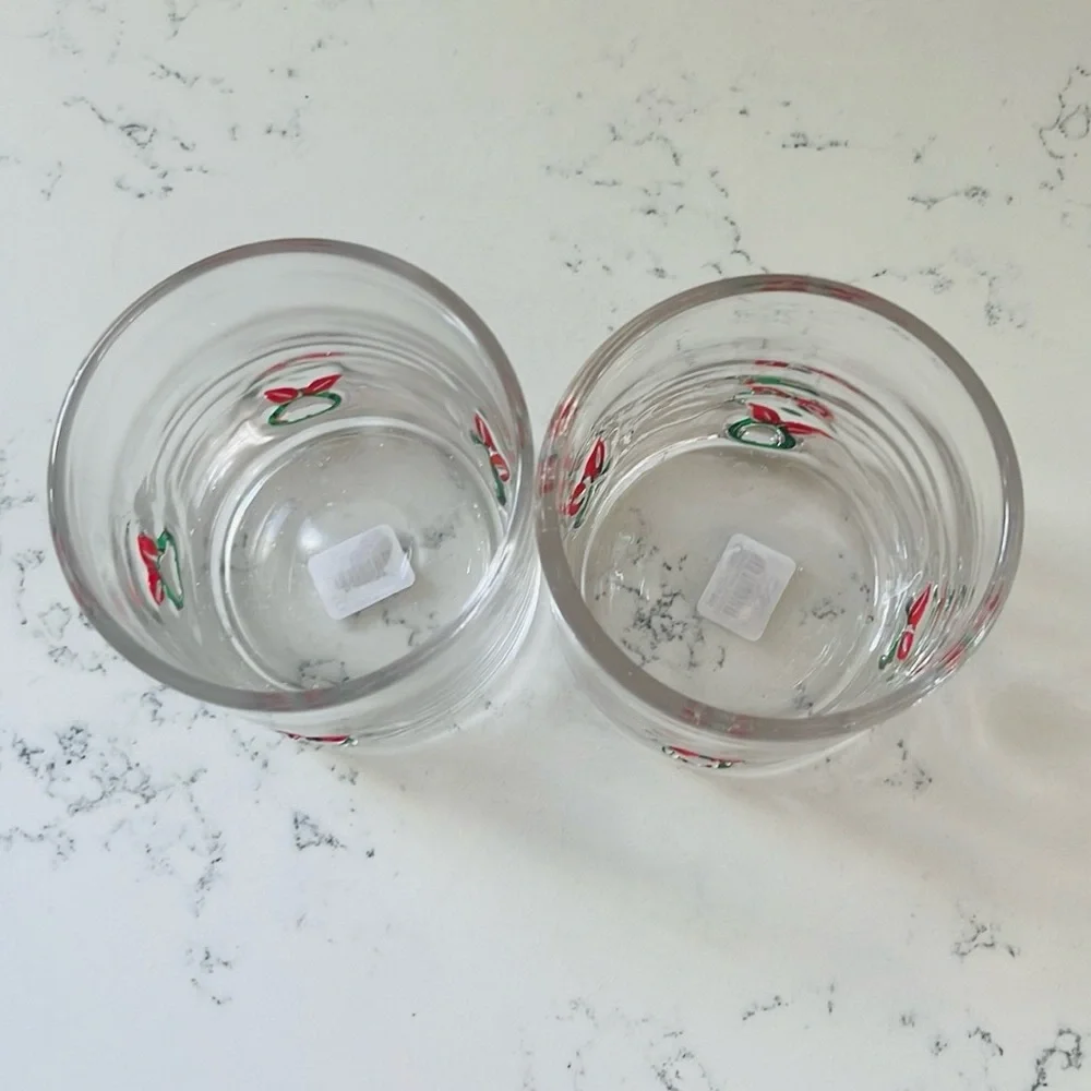 Crate&Barrel Wreath Icon Double Old-Fashioned Glasses